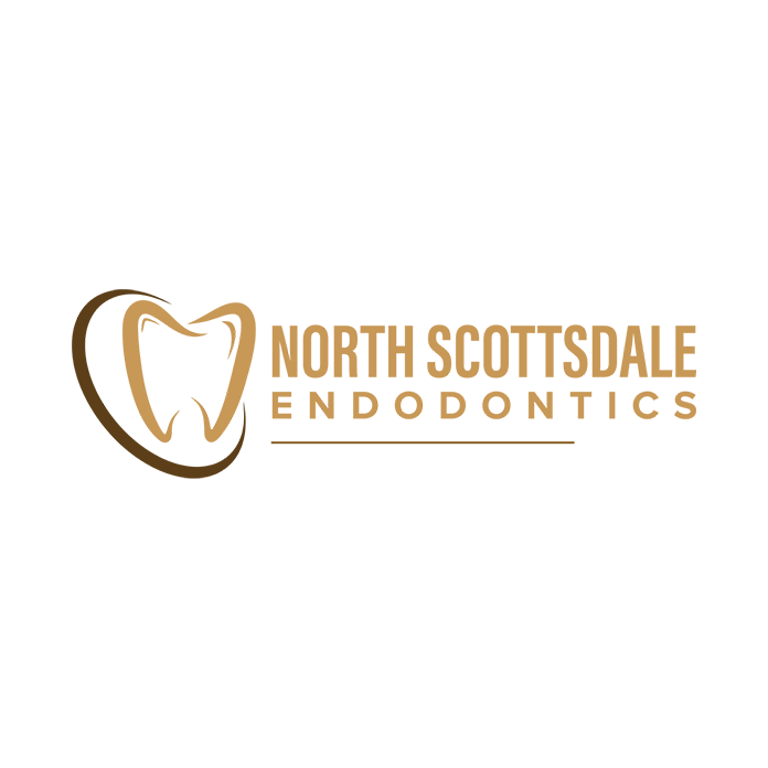 North Scottsdale Endodontics logo featuring stylized tooth icon in brown and gold colors.
